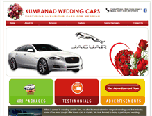 Tablet Screenshot of kumbanadweddingcars.com